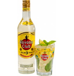 Ром "Havana Club" Anejo 3 Anos, with glass, 0.7 л