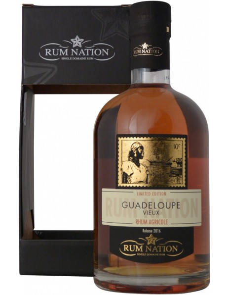 Ром "Rum Nation" Guadeloupe Vieux, gift box, 0.7 л