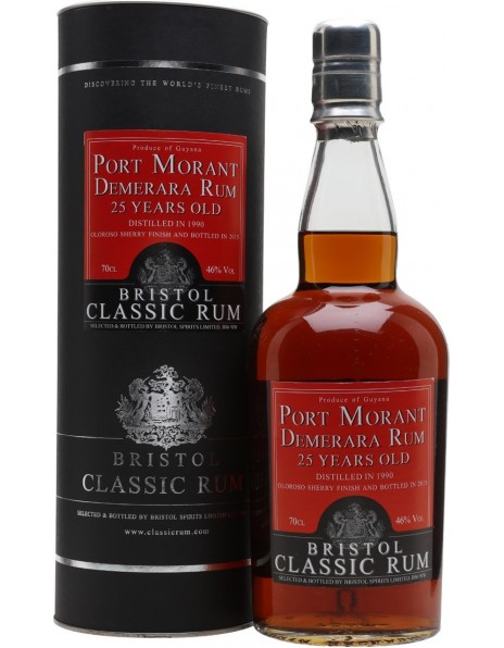 Ром Bristol Classic Rum, "Port Morant" Demerara Rum 25 Years Old, in tube, 0.7 л