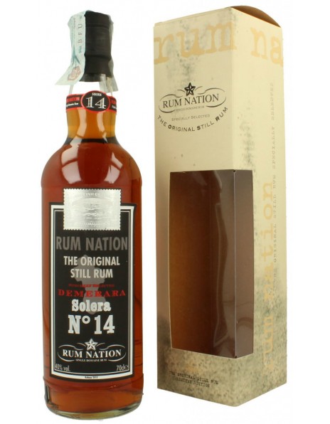 Ром "Rum Nation", Demerara Solera №14, gift box, 0.7 л