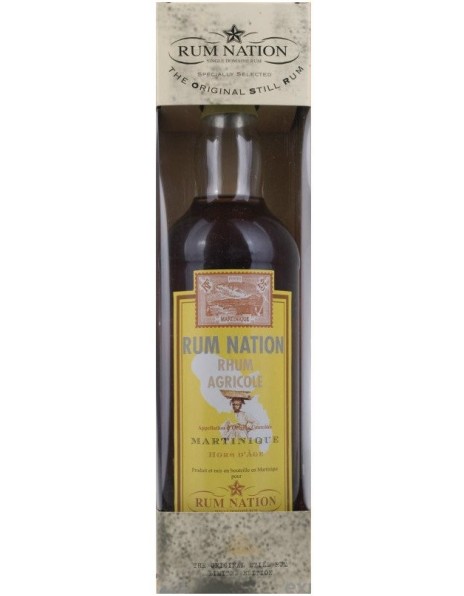 Ром "Rum Nation", Martinique Hors d'Age AOC, gift box, 0.7 л