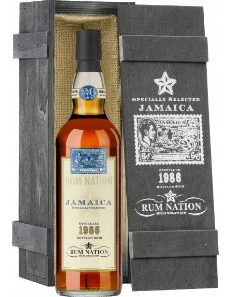 Ром "Rum Nation", Jamaica 26 Years Old, 1986, wooden box, 0.7 л