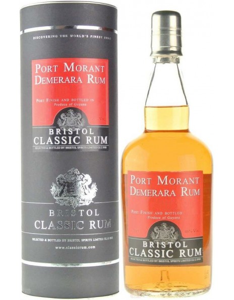 Ром Bristol Classic Rum, "Port Morant" Demerara Rum, 1990, gift tube, 0.7 л