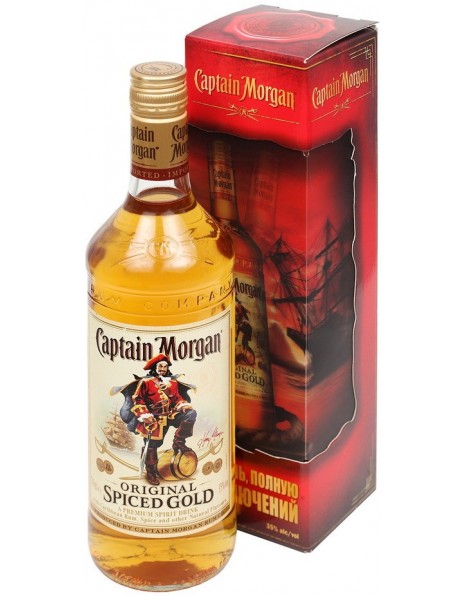 Ром "Captain Morgan" Spiced Gold, gift box 3D, 0.7 л