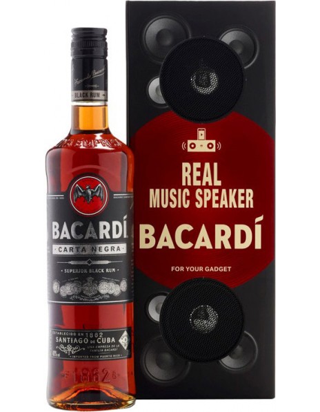 Ром "Bacardi" Carta Negra, gift box with loudspeakers, 0.7 л