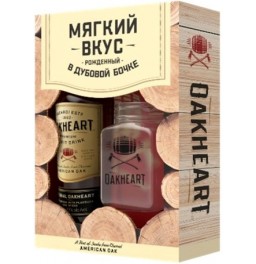 Ром Bacardi "OakHeart", gift box with cup, 0.7 л
